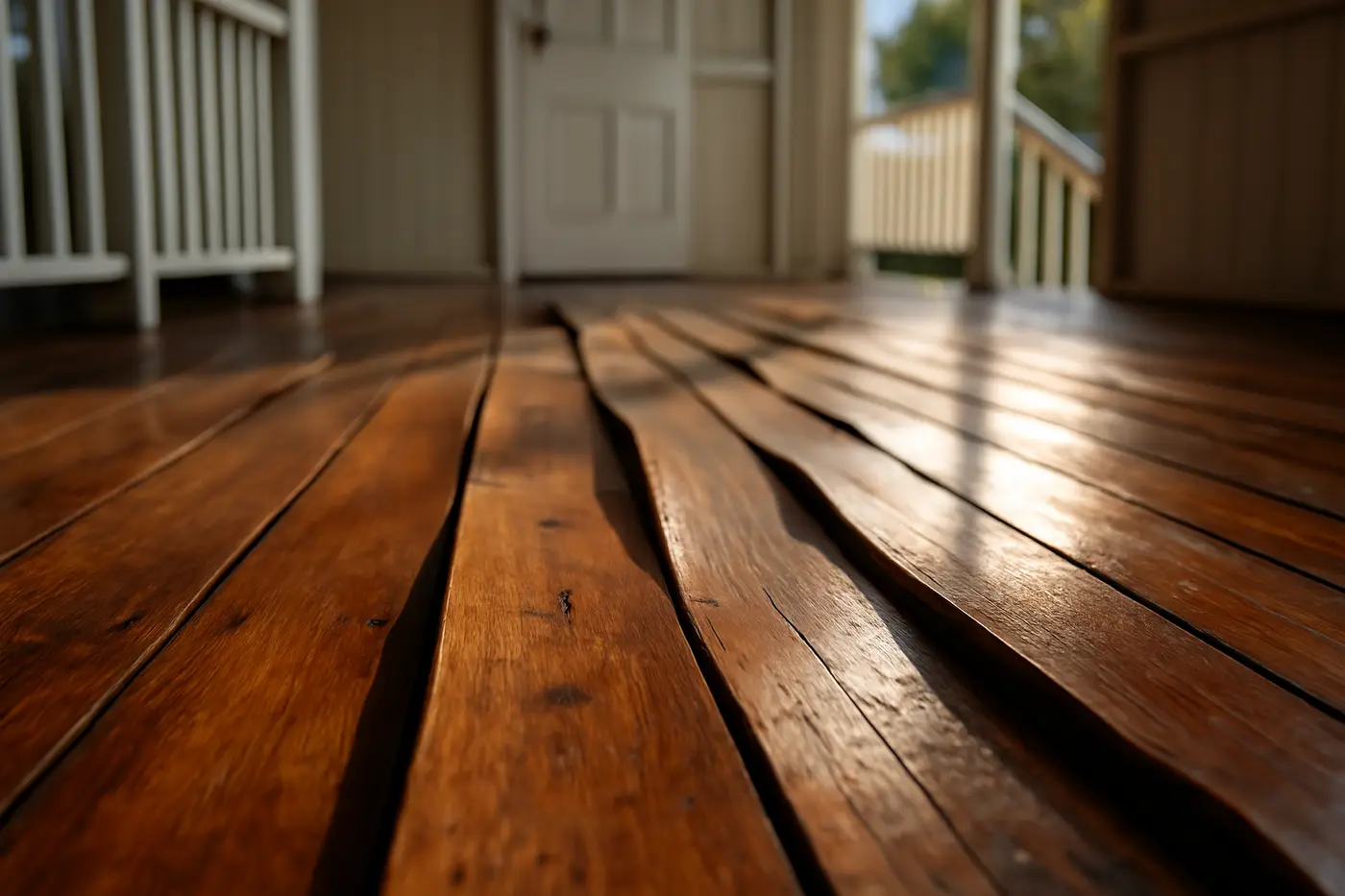 Hardwood Queenslander floorboards cupping and lifting after water damage